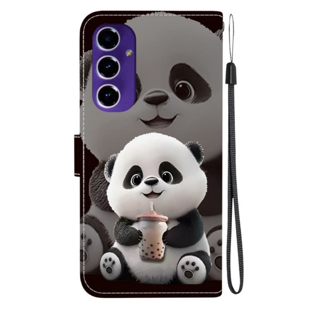 Kožený Kryt Samsung Galaxy A17 4g / 5g Čajová Panda