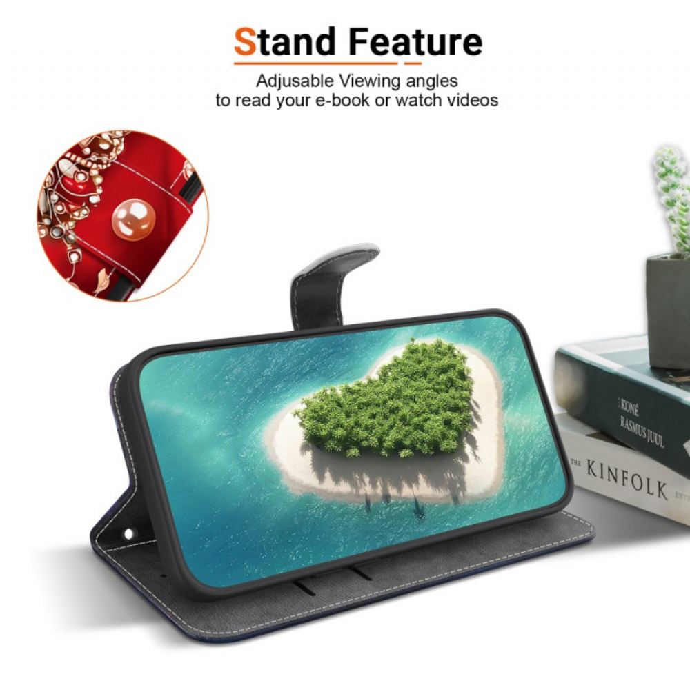 Kožený Kryt Samsung Galaxy A17 4g / 5g Červené Růže