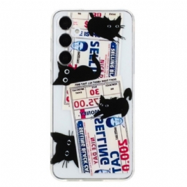 Kryt Na Samsung Galaxy A17 4g / 5g 4 Černé Kočky