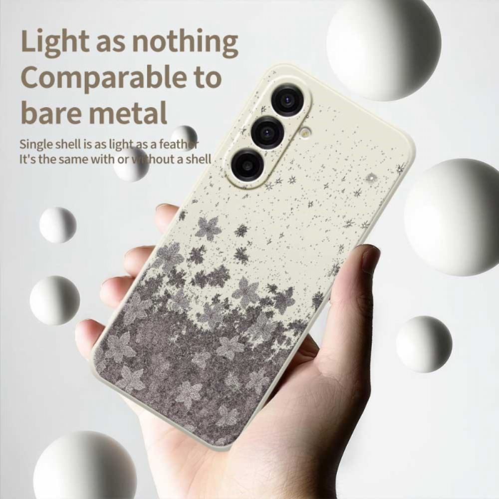 Kryt Samsung Galaxy A17 4g / 5g Šedé Květiny