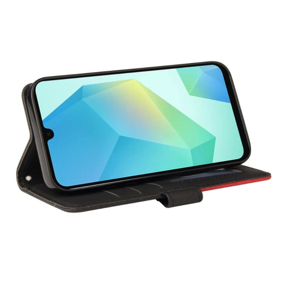 Peněženková Pouzdra Samsung Galaxy A17 4g / 5g Kryty Na Mobil Dvoubarevné Vlnění