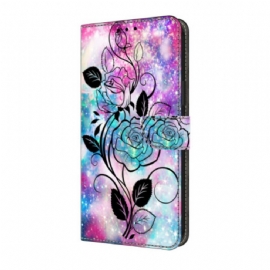 Peněženková Pouzdra Samsung Galaxy A17 4g / 5g Květinová Skica