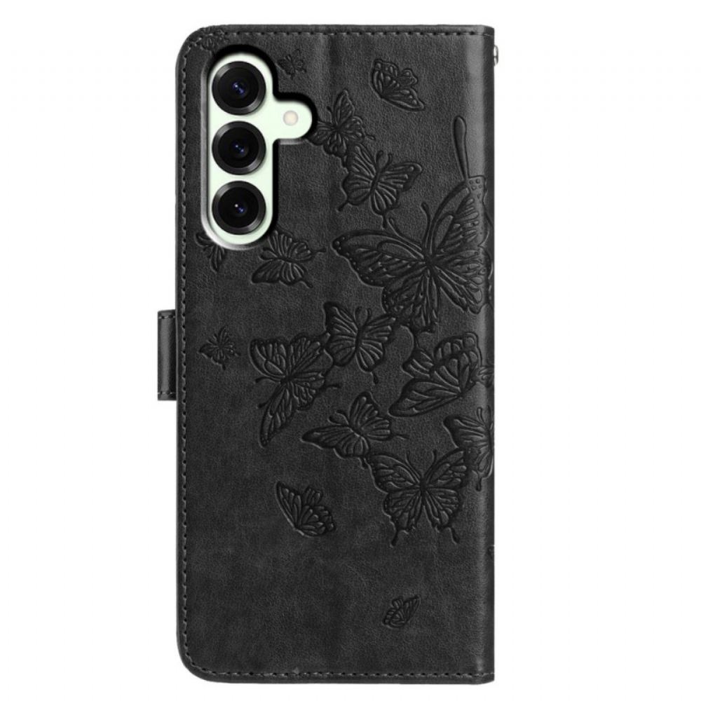 Peněženková Pouzdra Samsung Galaxy A17 4g / 5g Motýlí Vzor