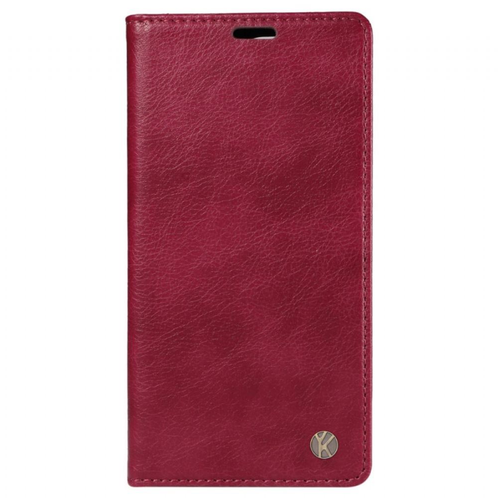 Kožené Pouzdro Folio Realme Note 60 Vintage Yikatu