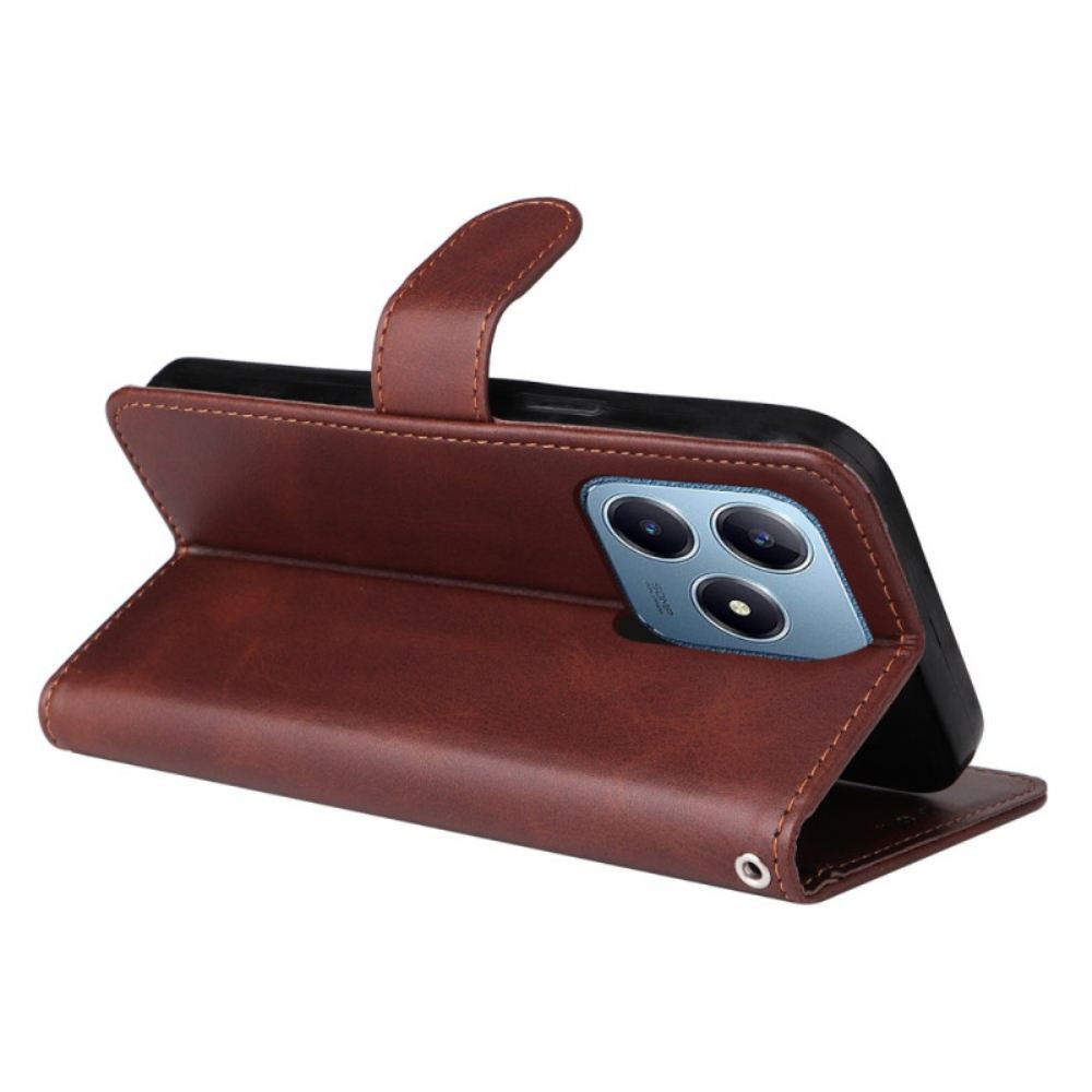 Kožený Kryt Na Realme Note 60 Efekt Obyčejné Kůže