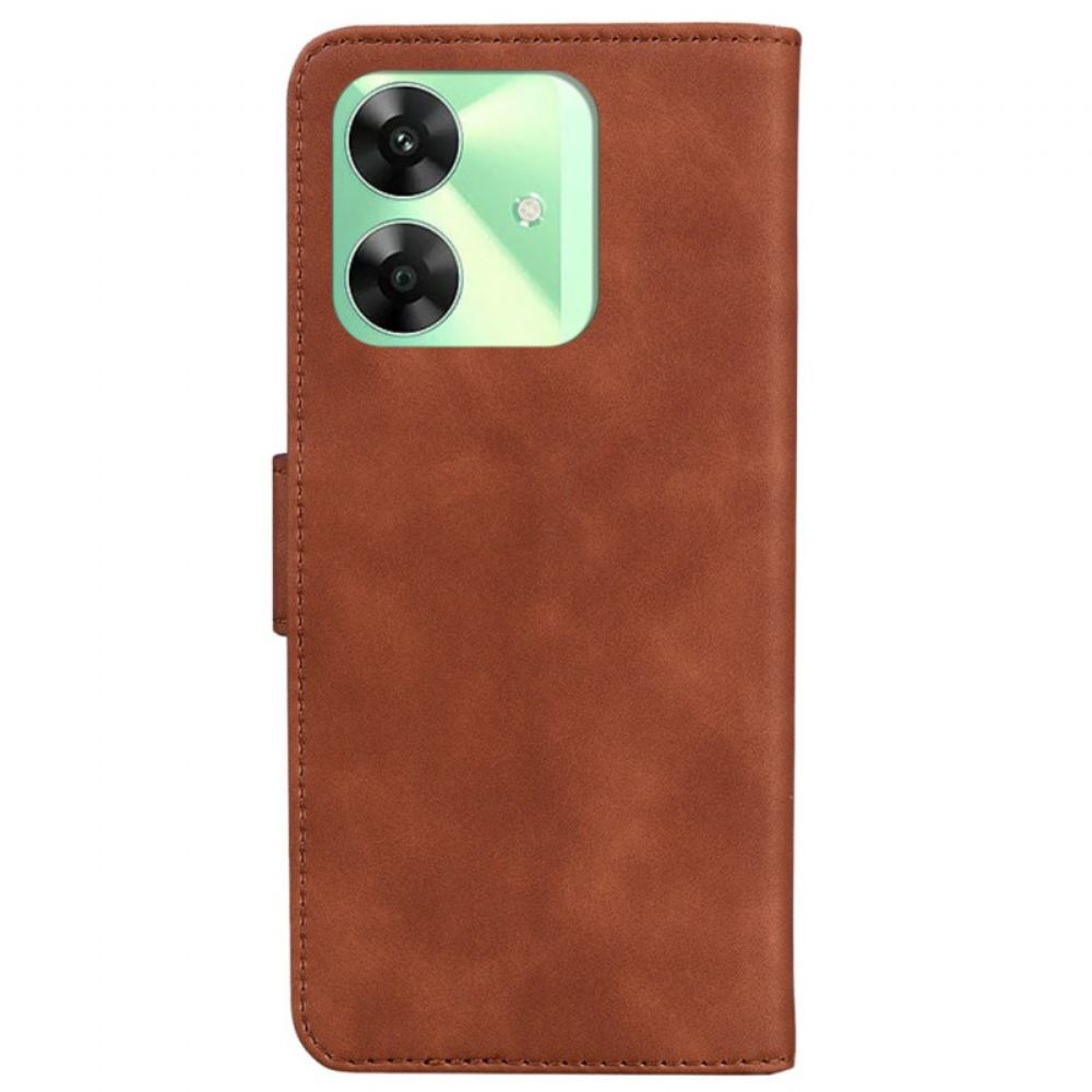 Kožený Kryt Realme Note 60 Semišový Efekt