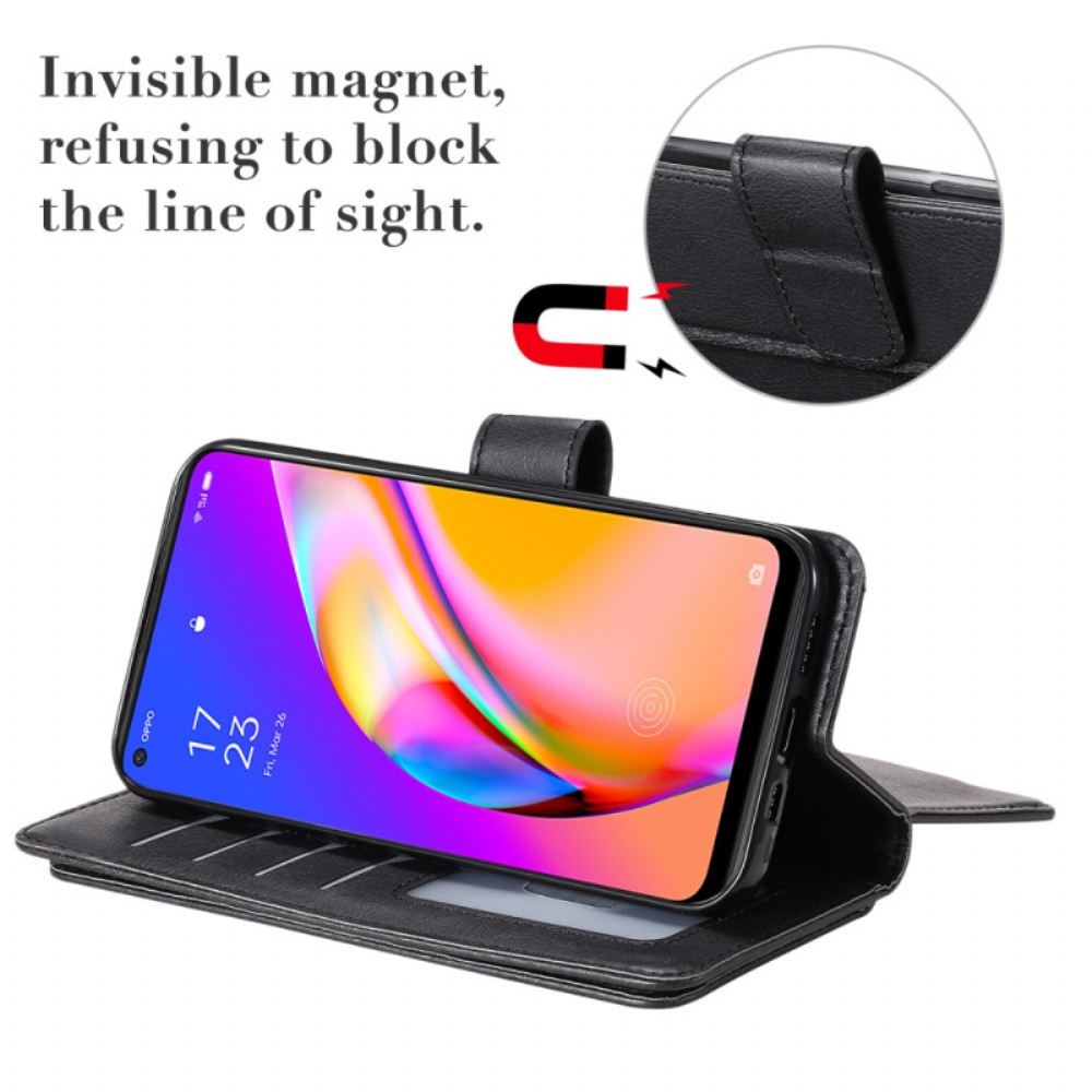 Flipové Pouzdro Na Oppo A94 5G Držák Karet Z Umělé Kůže