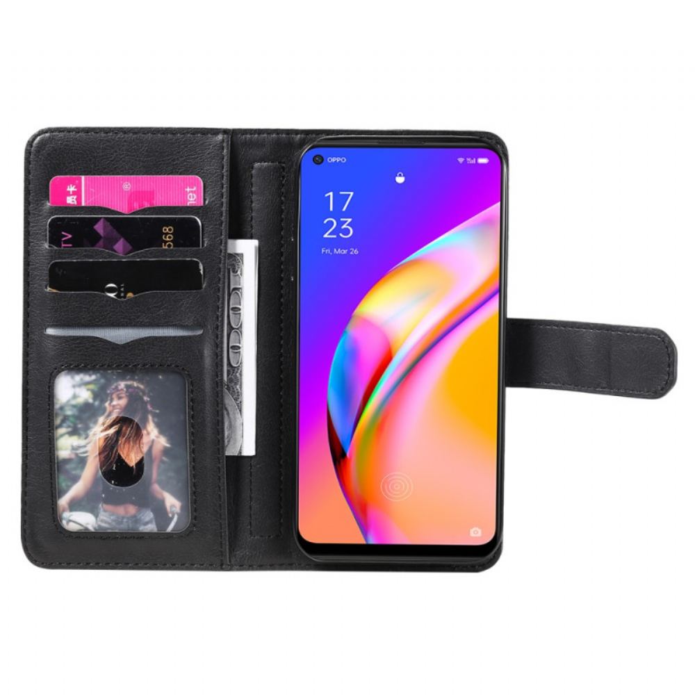 Flipové Pouzdro Na Oppo A94 5G Držák Karet Z Umělé Kůže