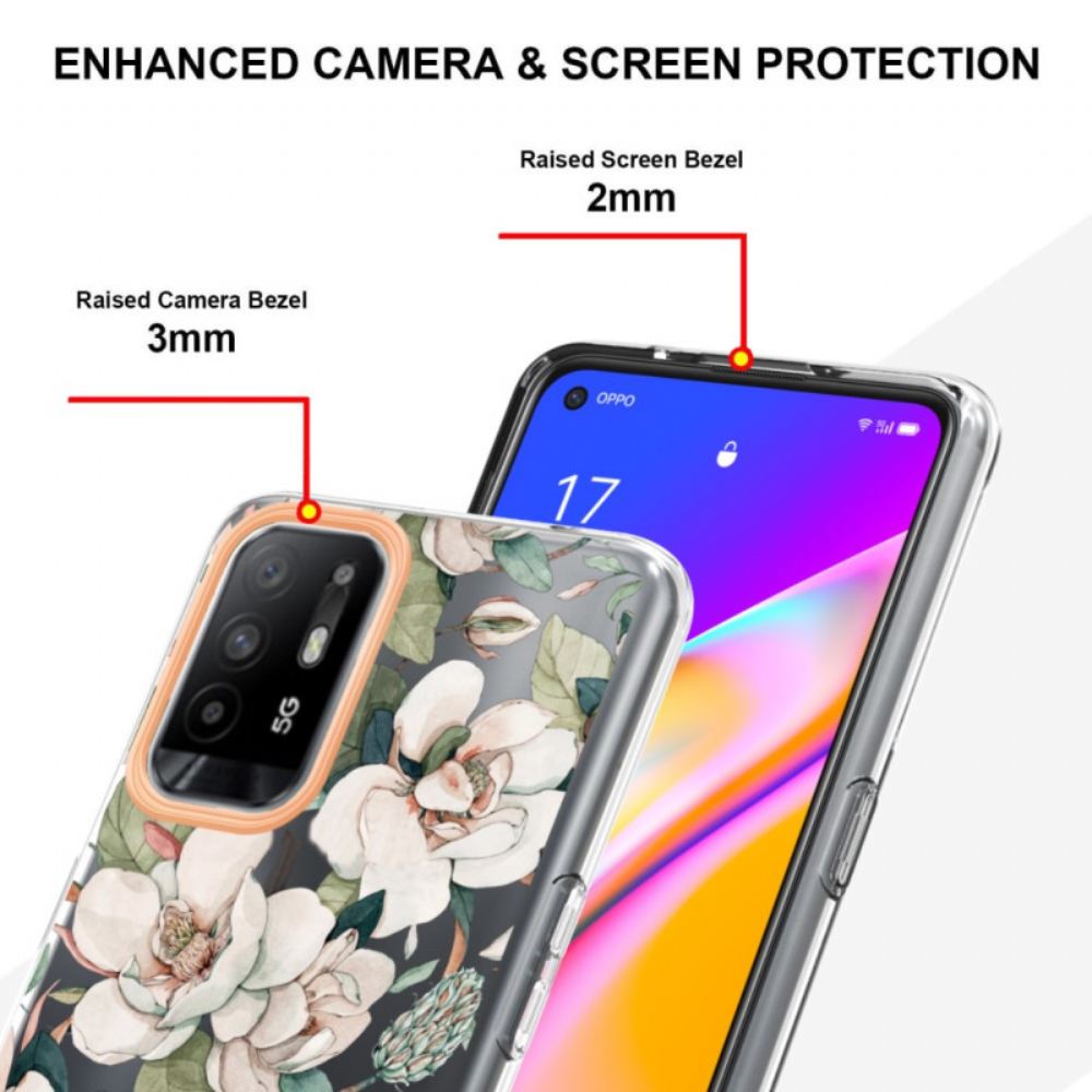 Kryty Na Mobil Na Oppo A94 5G Květiny Pivoňky