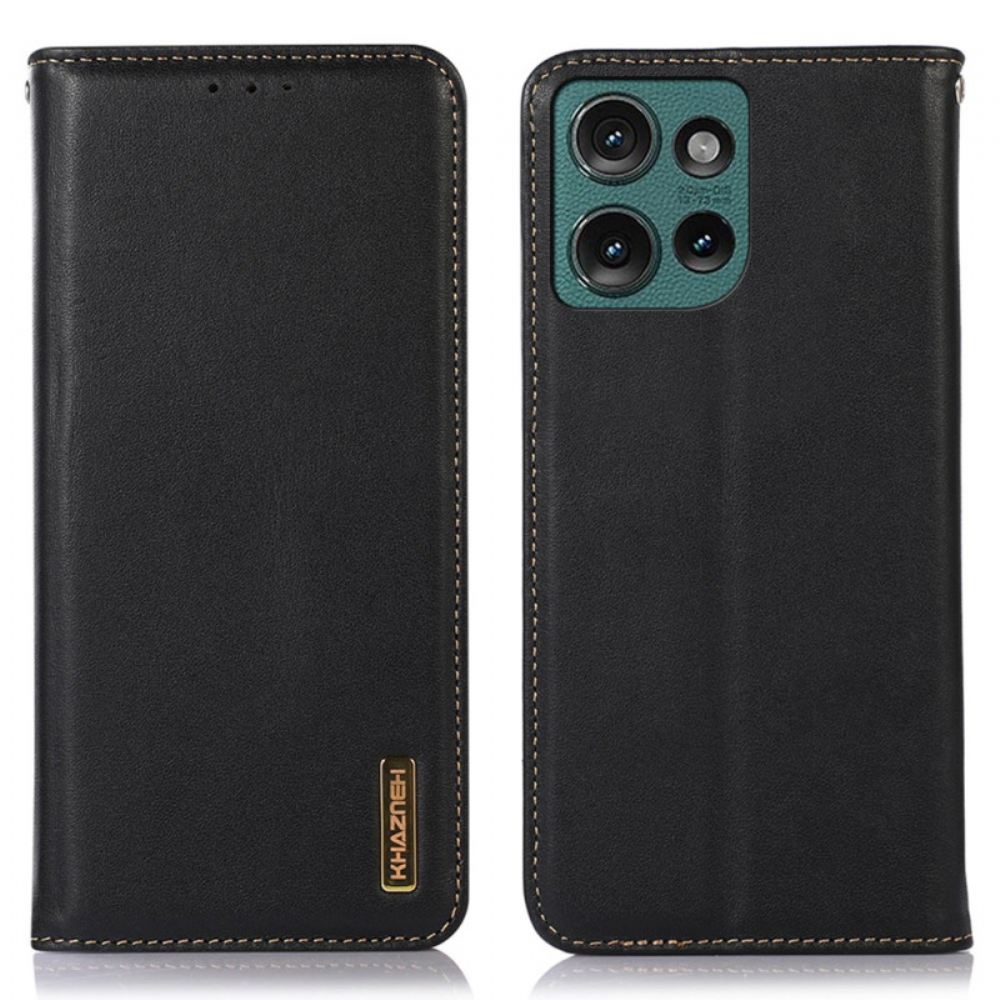 Kožené Pouzdro Folio Motorola Edge 50 Neo Khazneh Kůže Nappa