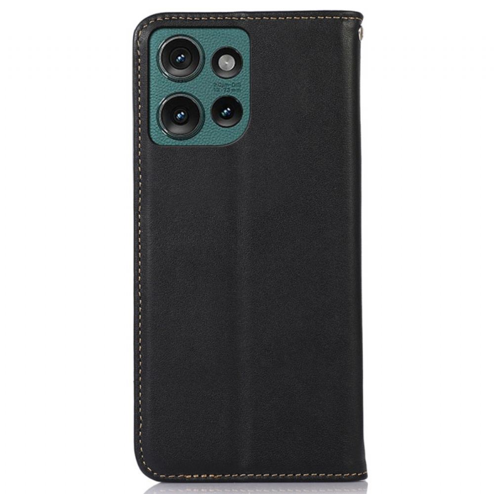 Kožené Pouzdro Folio Motorola Edge 50 Neo Khazneh Kůže Nappa