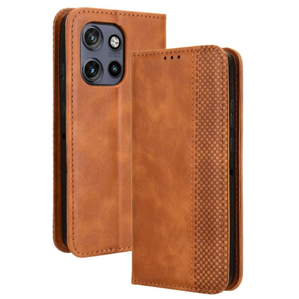 Kožené Pouzdro Folio Motorola Edge 50 Neo Vintage Frieze