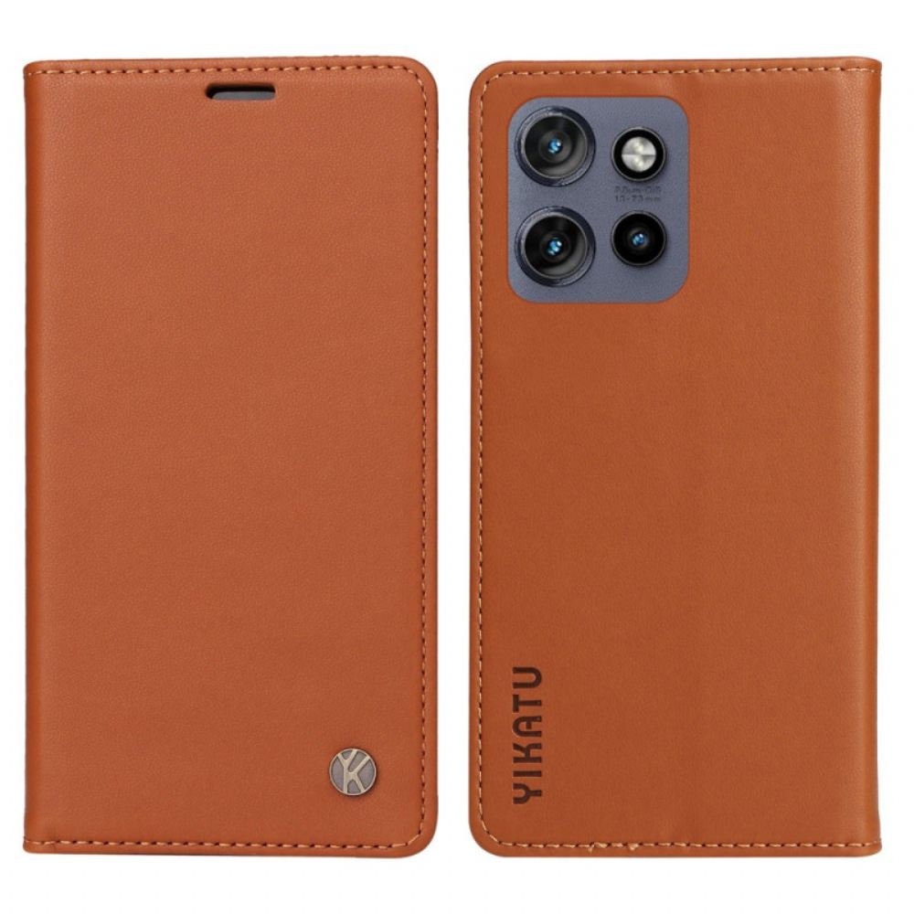 Kožené Pouzdro Folio Motorola Edge 50 Neo Yikatu