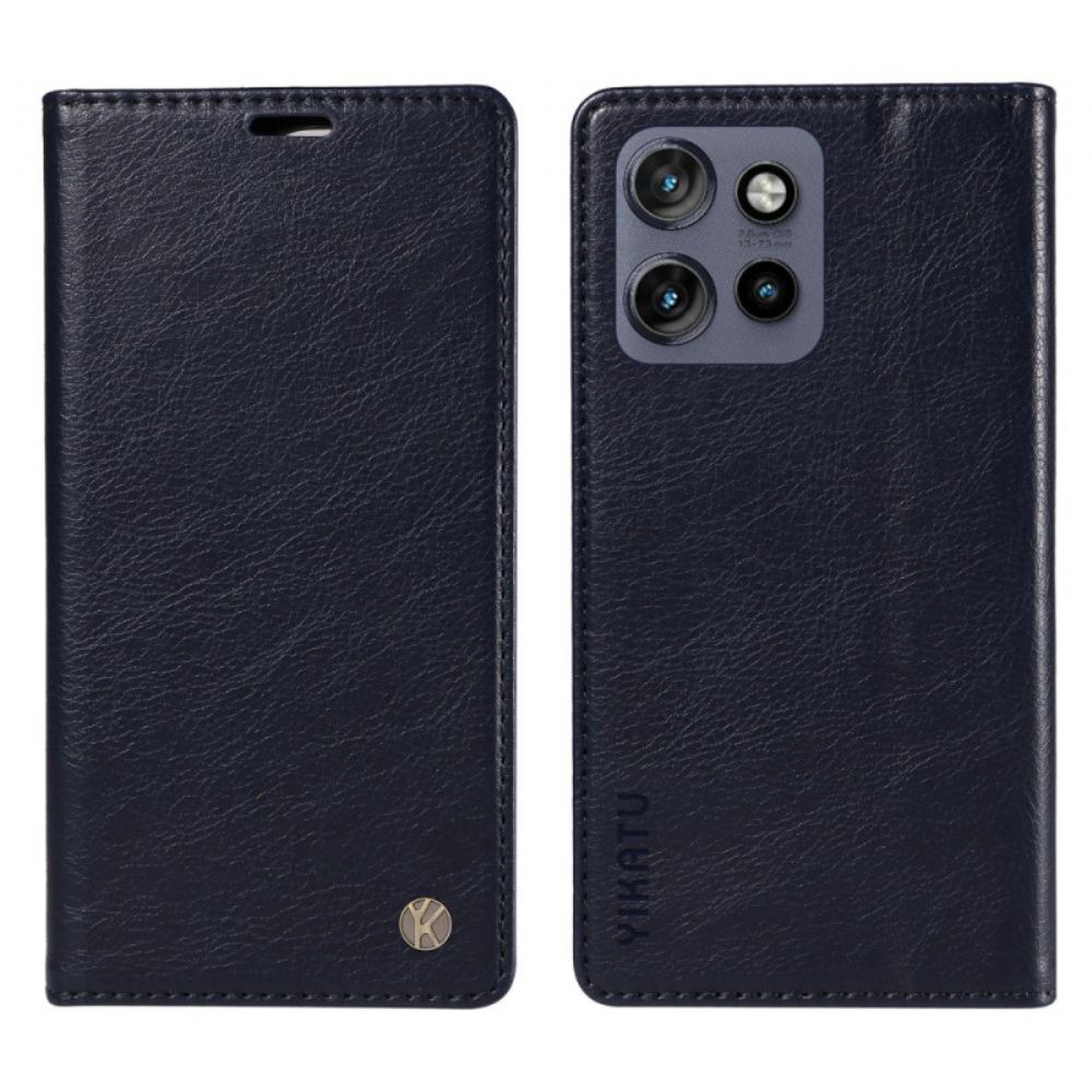 Kožené Pouzdro Motorola Edge 50 Neo Kryty Na Mobil Vintage Ykatu