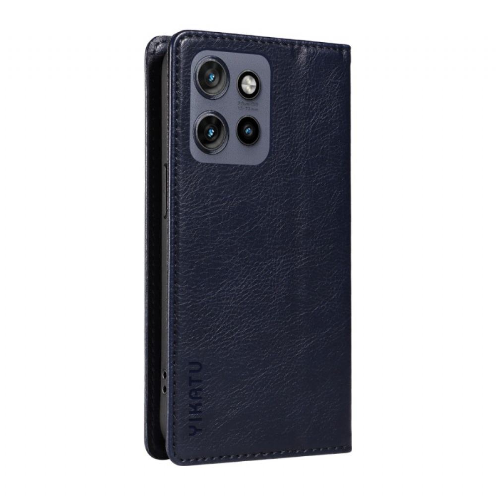 Kožené Pouzdro Motorola Edge 50 Neo Kryty Na Mobil Vintage Ykatu