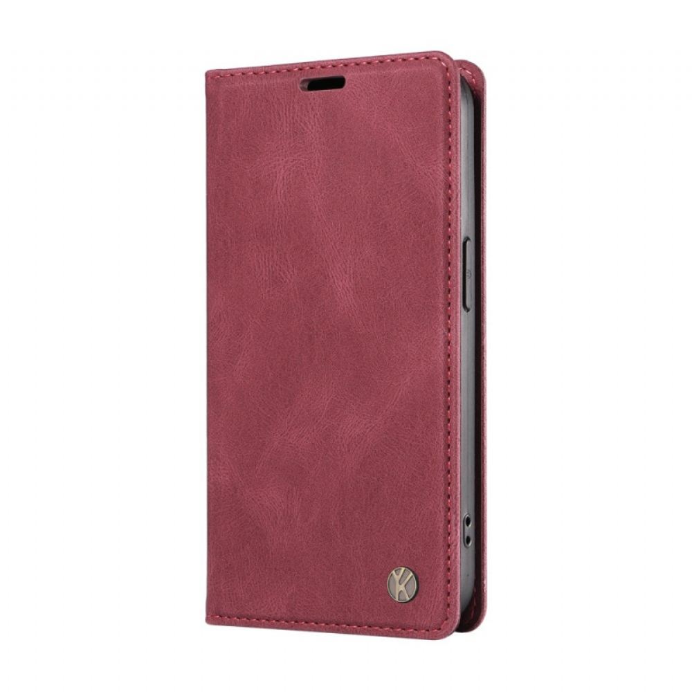 Kožené Pouzdro Motorola Edge 50 Neo Kryty Na Mobil Yikatu Suede Effect