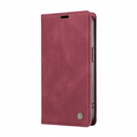 Kožené Pouzdro Motorola Edge 50 Neo Kryty Na Mobil Yikatu Suede Effect