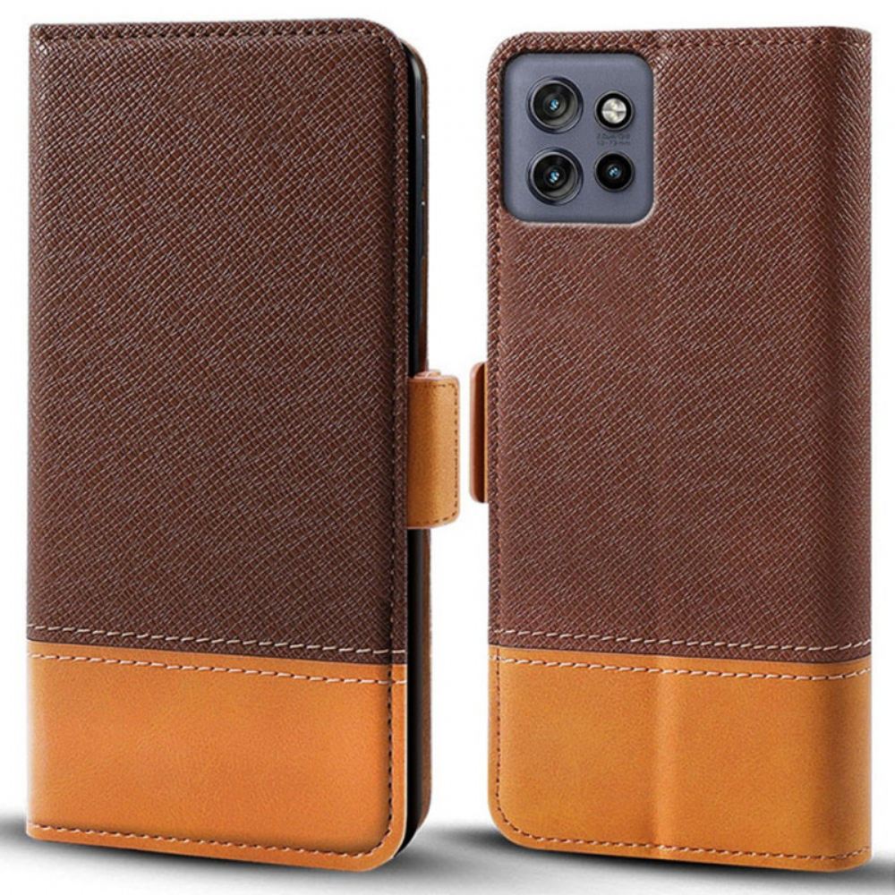 Kožený Kryt Motorola Edge 50 Neo Bi-textura