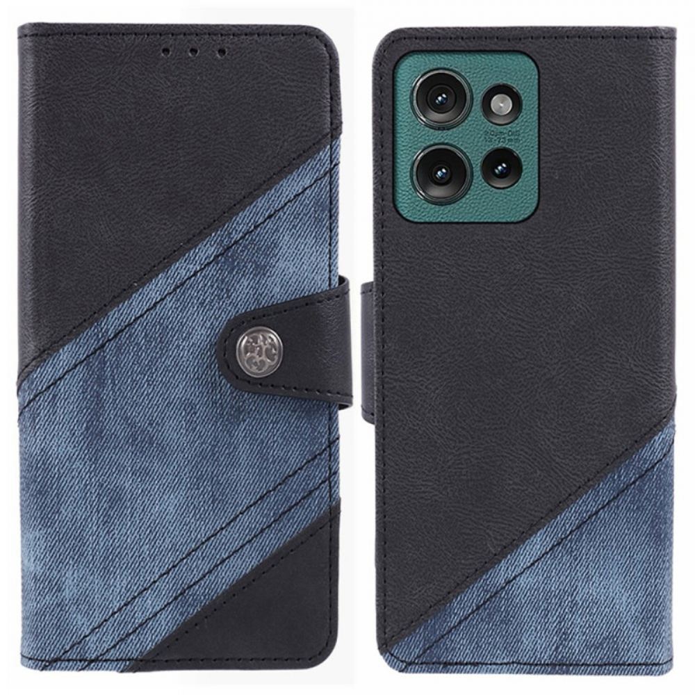 Kožený Kryt Motorola Edge 50 Neo Bi-textura