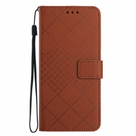 Kožený Kryt Motorola Edge 50 Neo Diamanty
