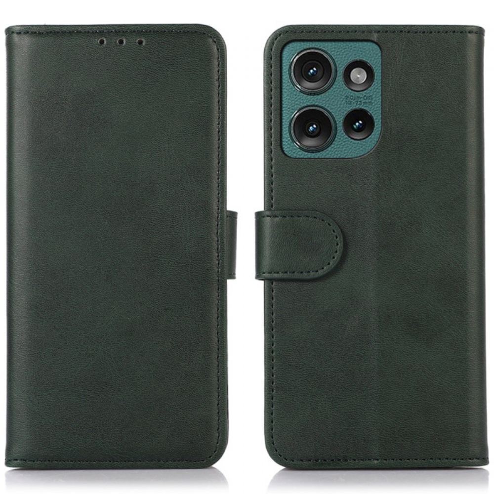 Kožený Kryt Motorola Edge 50 Neo Kožený Efekt