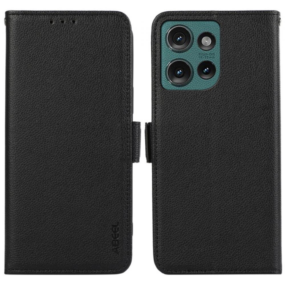 Kožený Kryt Motorola Edge 50 Neo Textura Litchi Abeel