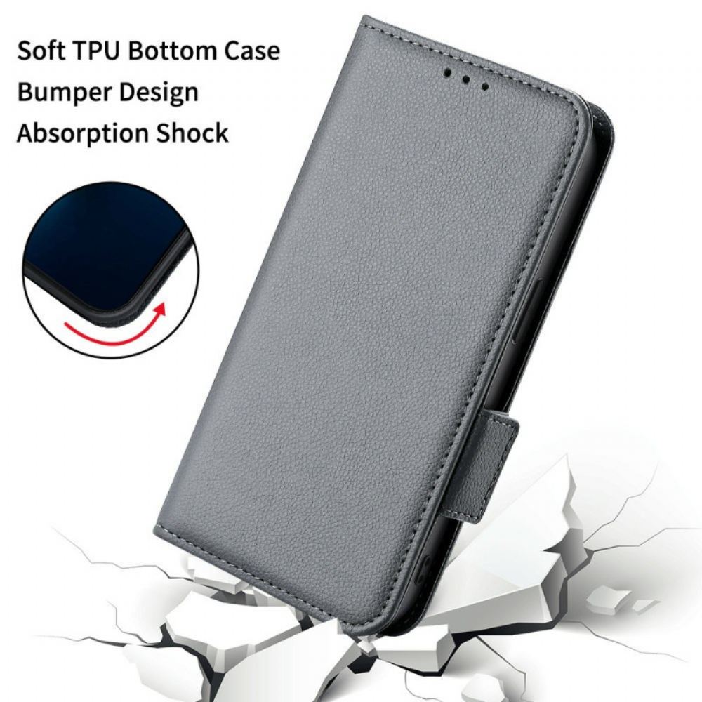 Kožený Kryt Motorola Edge 50 Neo Textura Litchi S Popruhem