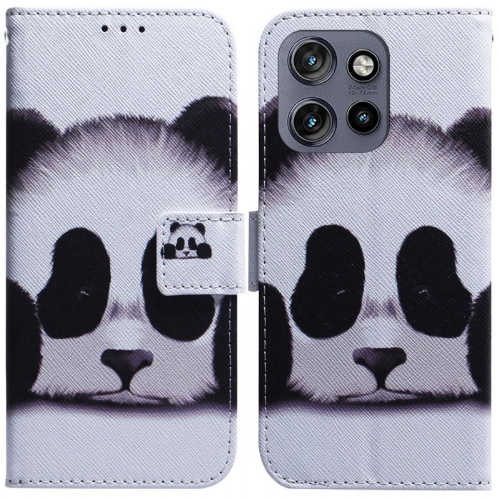 Kožený Kryt Na Motorola Edge 50 Neo Panda