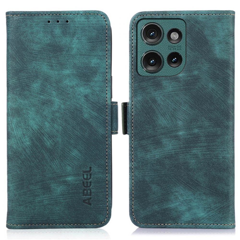 Kožený Kryt Na Motorola Edge 50 Neo Retro Abeel