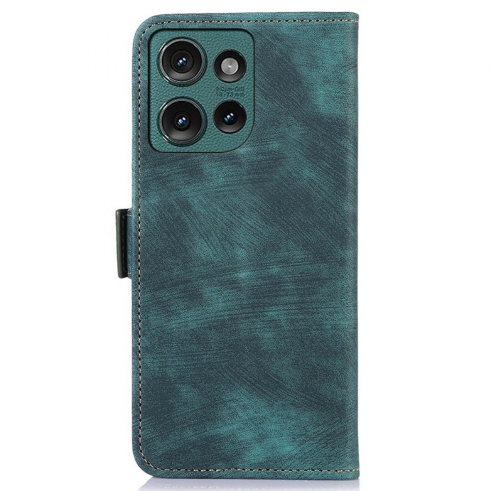 Kožený Kryt Na Motorola Edge 50 Neo Retro Abeel