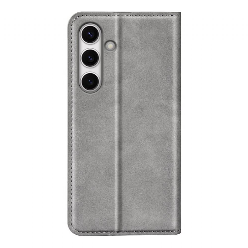 Kožené Pouzdro Folio Na Samsung Galaxy S24 Fe Klasika