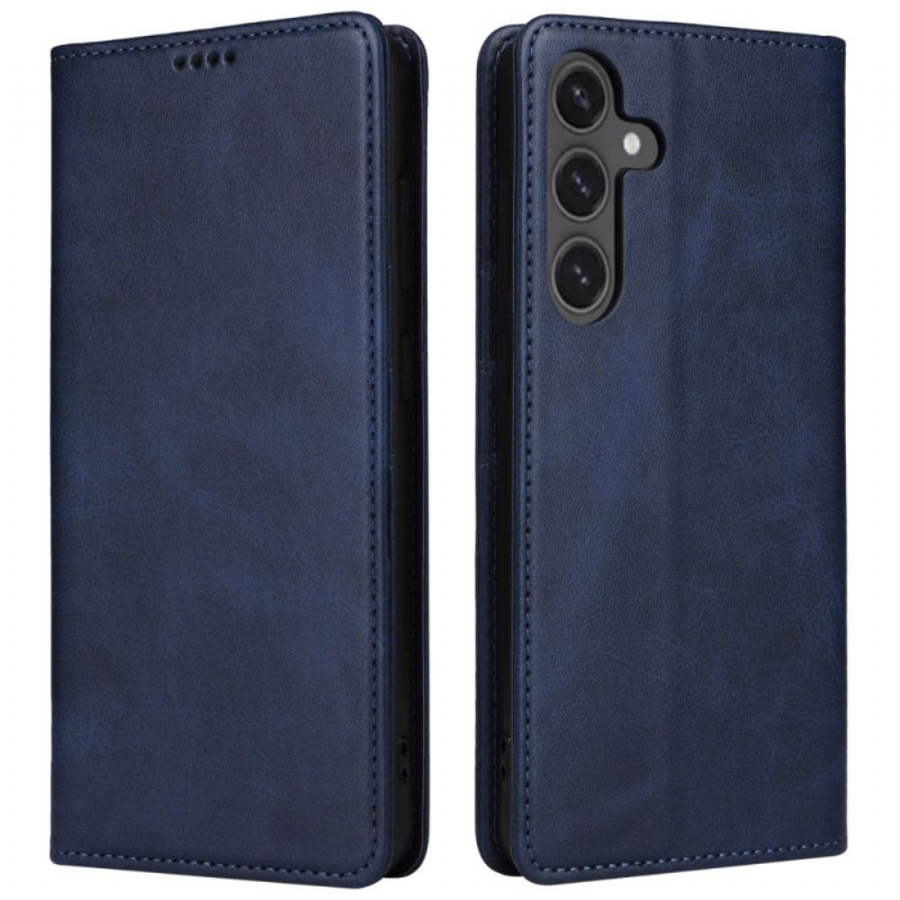 Kožené Pouzdro Folio Na Samsung Galaxy S24 Fe Kožený Efekt