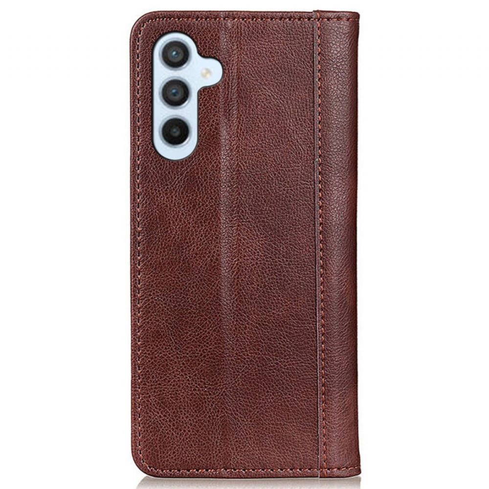 Kožené Pouzdro Folio Na Samsung Galaxy S24 Fe Kůže S Texturou Litchi