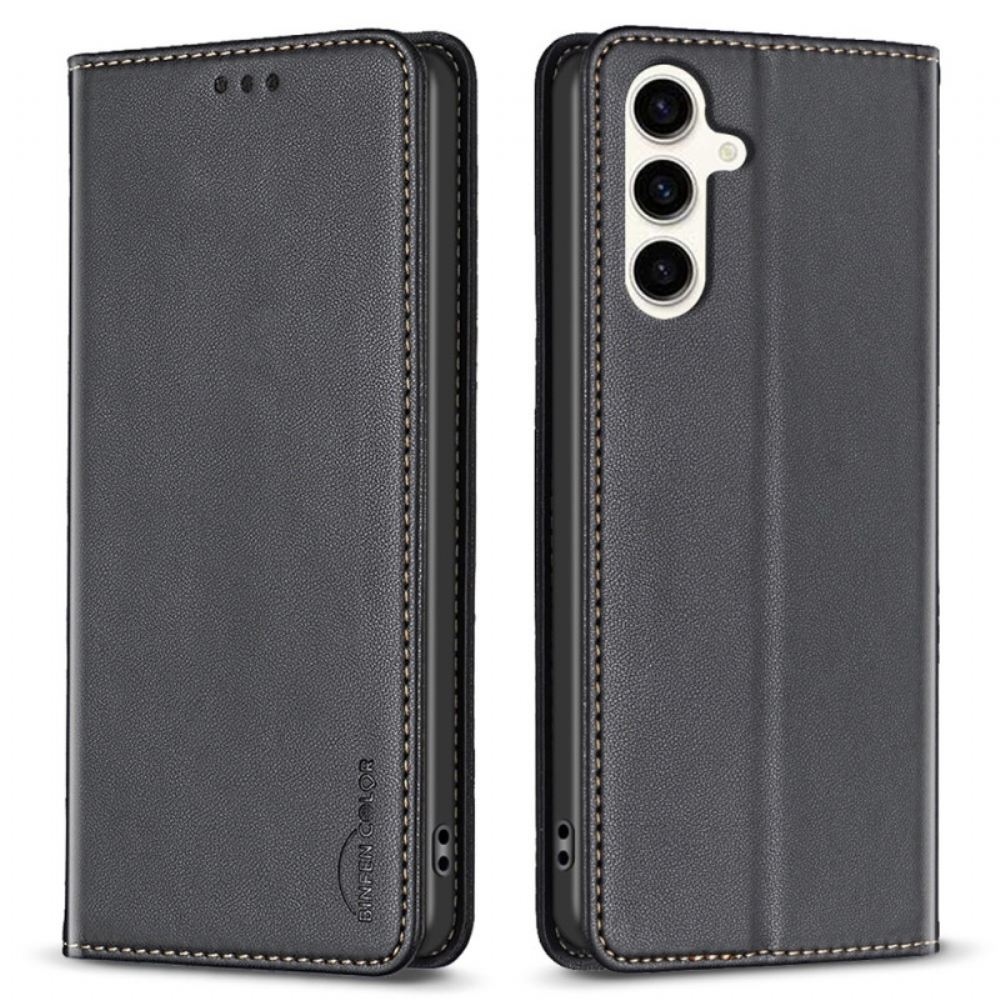 Kožené Pouzdro Folio Samsung Galaxy S24 Fe Barva Binfen