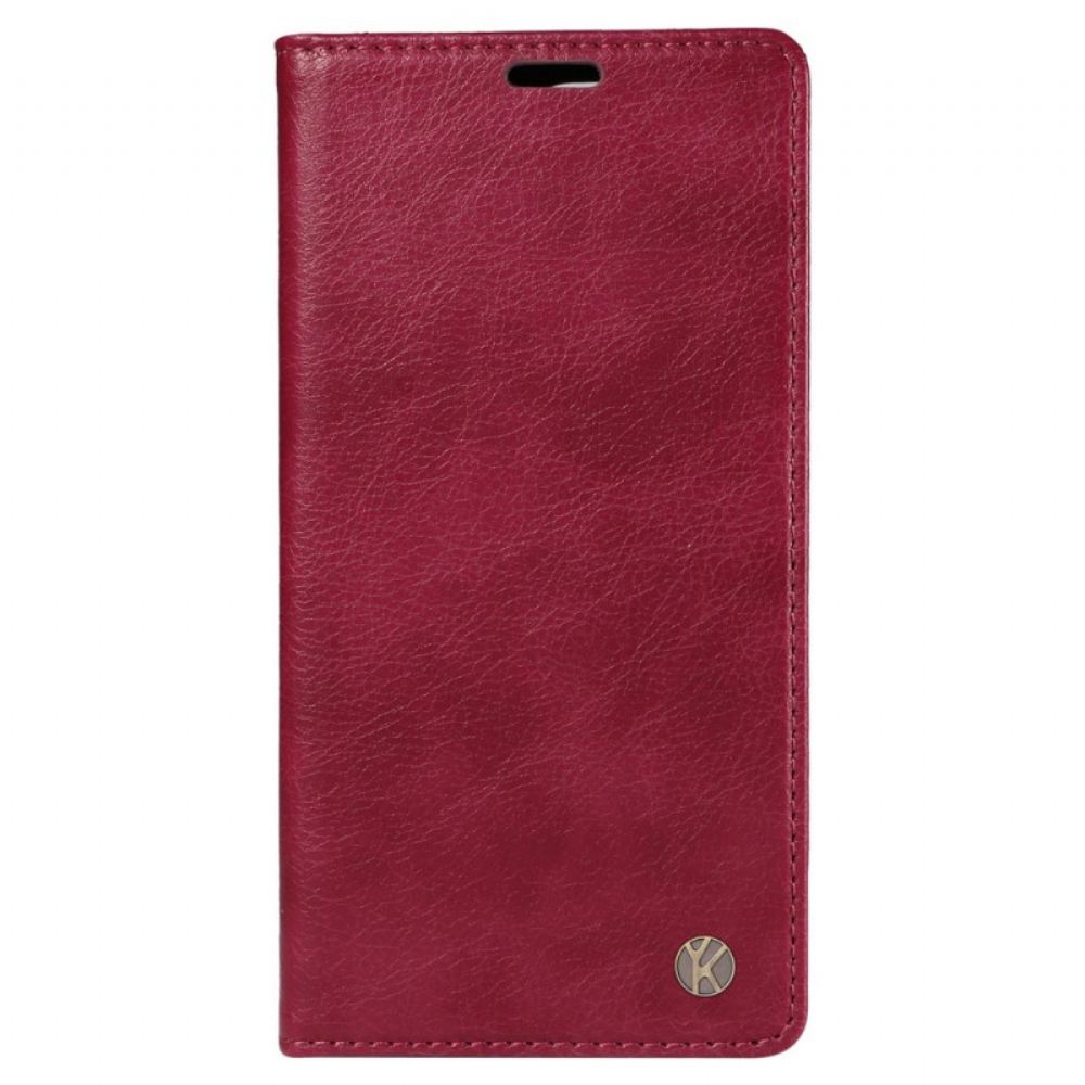 Kožené Pouzdro Samsung Galaxy S24 Fe Kryty Na Mobil Vintage Yikatu