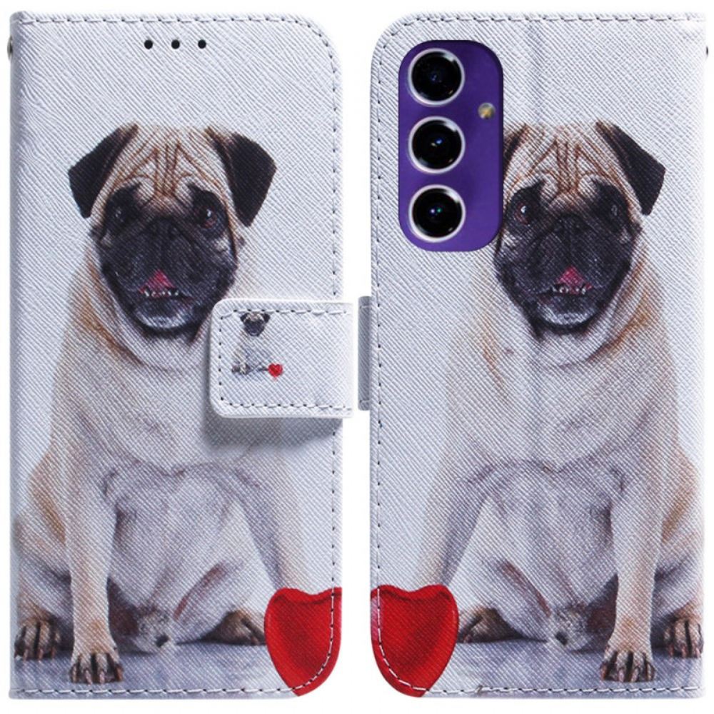 Kožený Kryt Na Samsung Galaxy S24 Fe Mops Pes