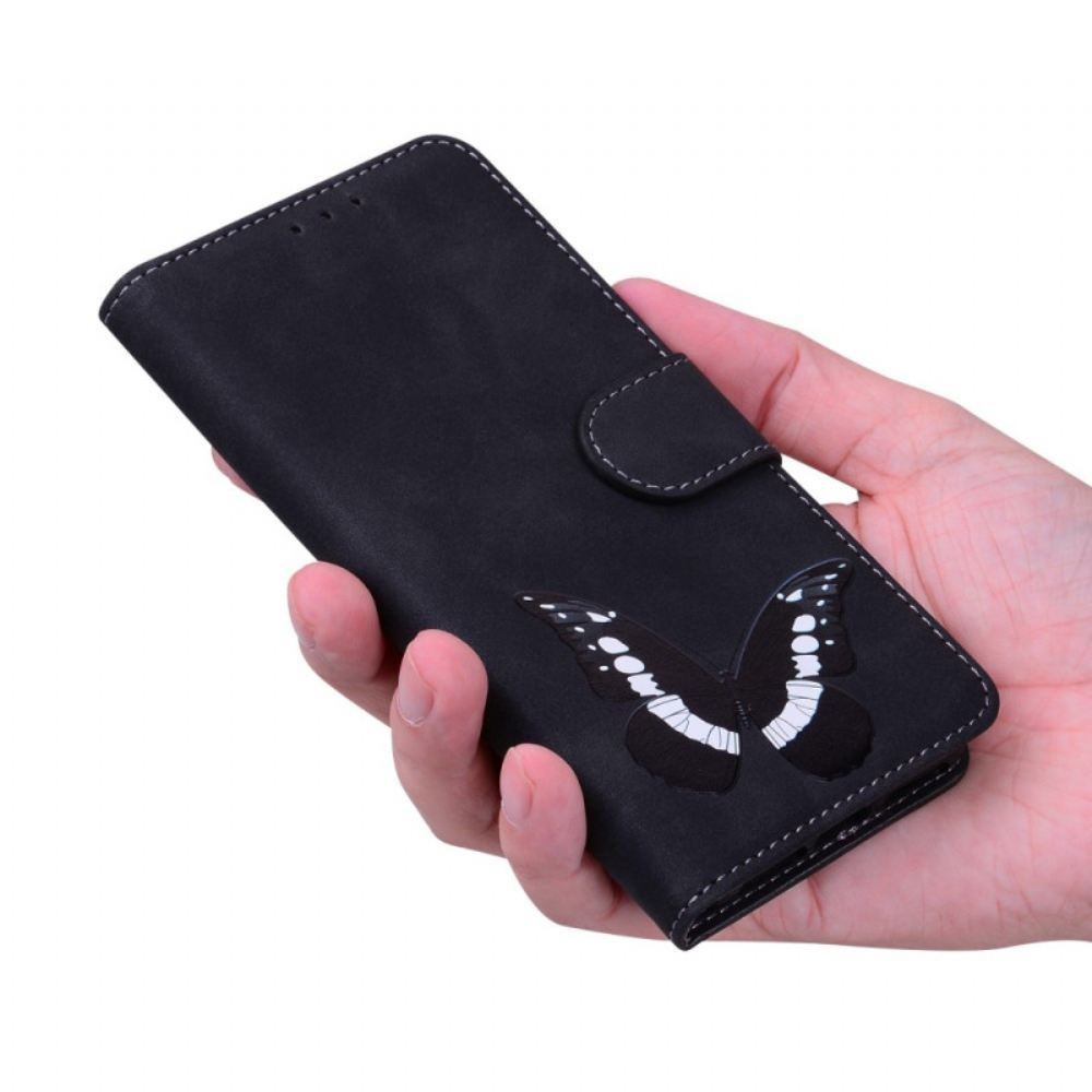 Kožený Kryt Na Samsung Galaxy S24 Fe Motýl
