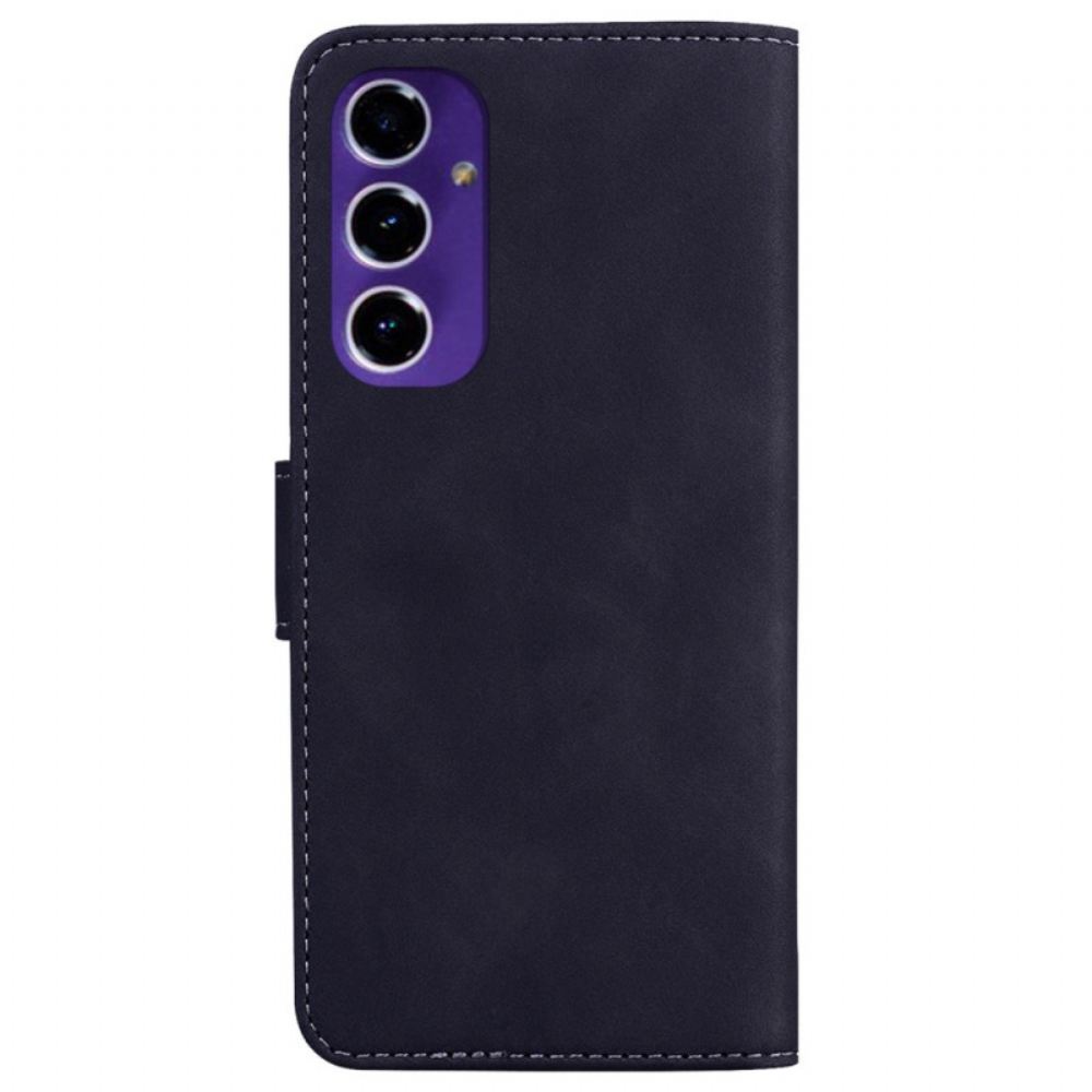 Kožený Kryt Na Samsung Galaxy S24 Fe Motýl