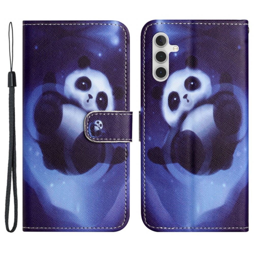Kožený Kryt Na Samsung Galaxy S24 Fe Panda Space