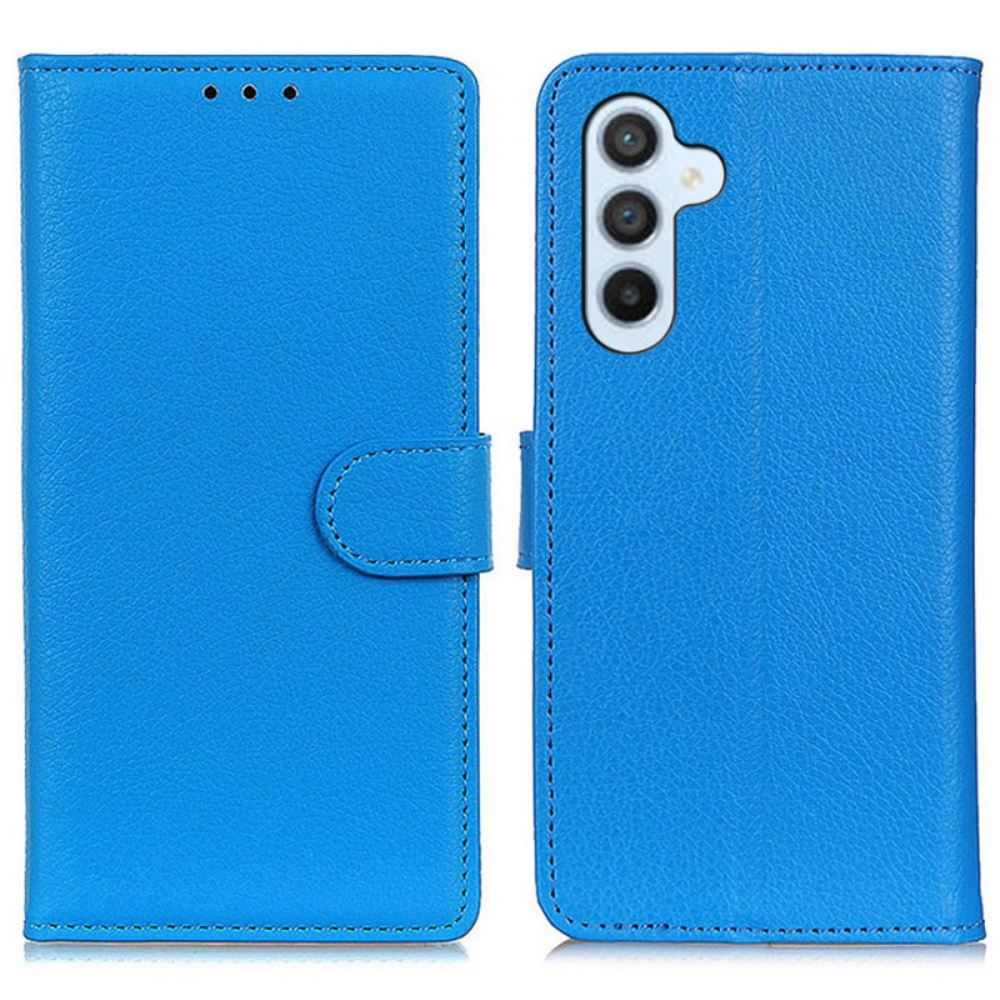 Kožený Kryt Na Samsung Galaxy S24 Fe Tradiční Umělá Kůže