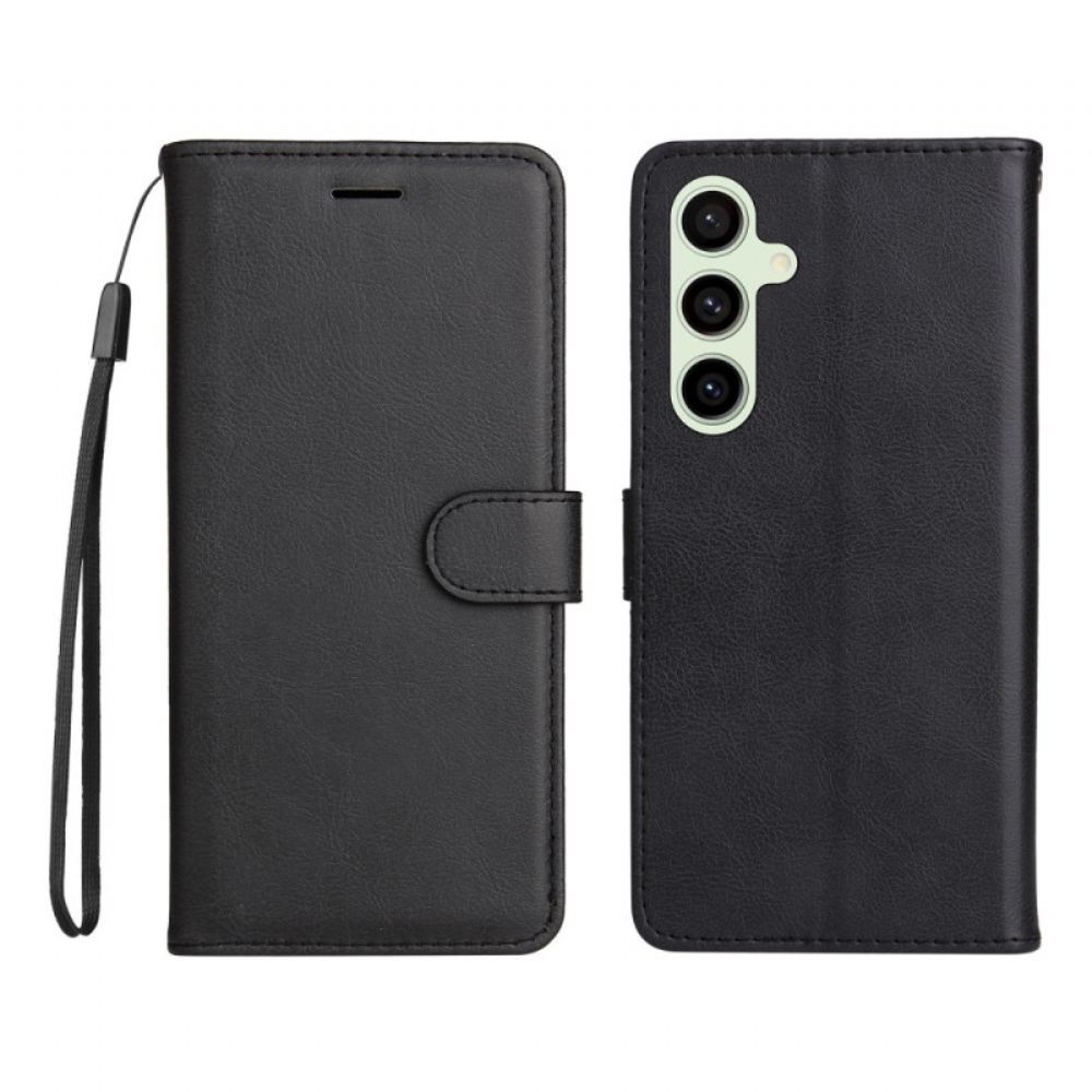Kožený Kryt Samsung Galaxy S24 Fe Dvojitý Držitel Karty