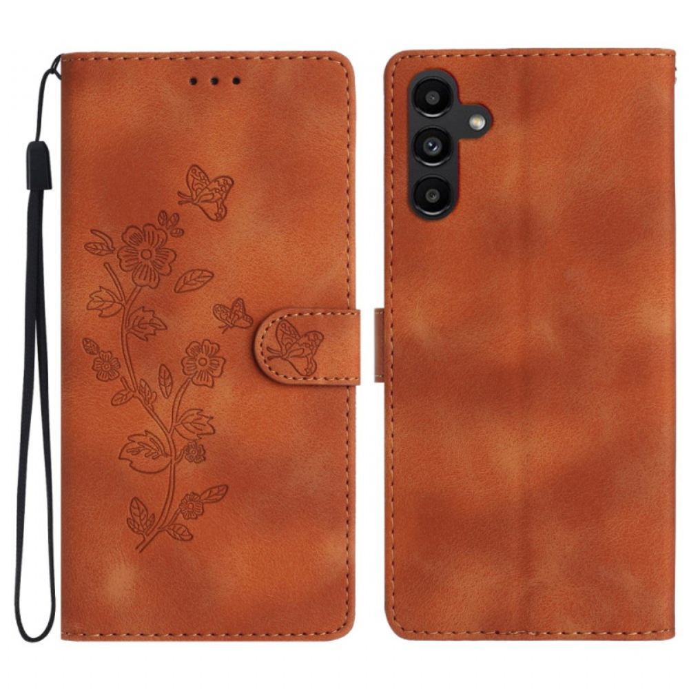 Kožený Kryt Samsung Galaxy S24 Fe Fleurettes