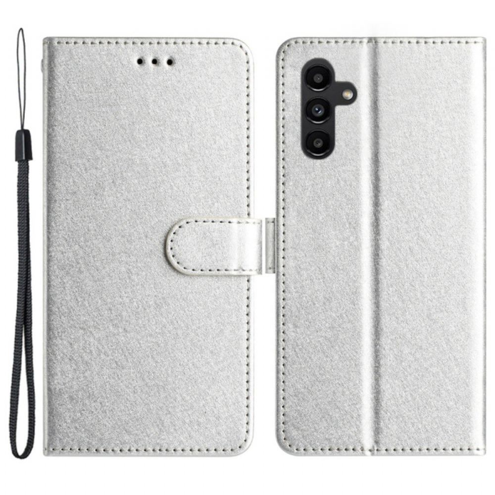 Kožený Kryt Samsung Galaxy S24 Fe Hedvábná Textura