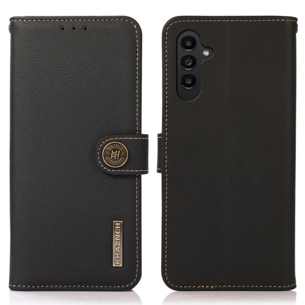 Kožený Kryt Samsung Galaxy S24 Fe Klasické Blokování Rfid Khazneh