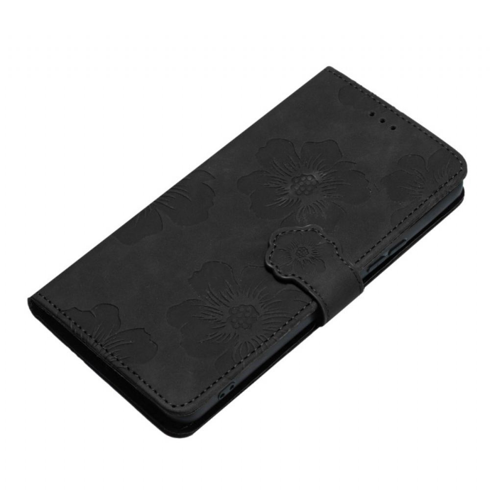 Kožený Kryt Samsung Galaxy S24 Fe Květinový Vzor