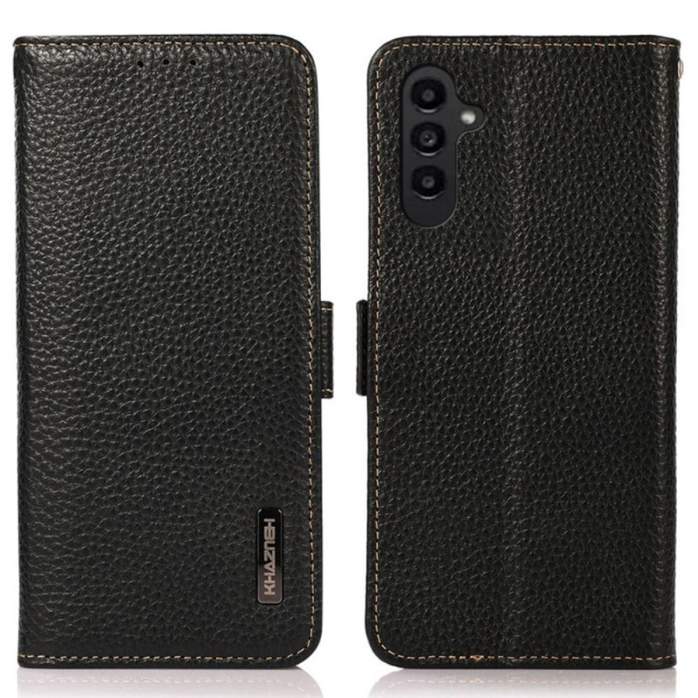 Kožený Kryt Samsung Galaxy S24 Fe Kůže S Rfid Blokováním Khazneh