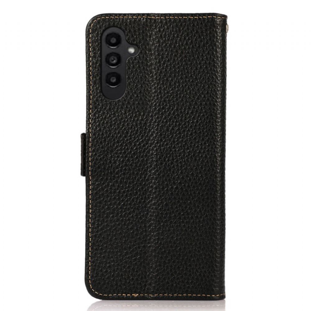 Kožený Kryt Samsung Galaxy S24 Fe Kůže S Rfid Blokováním Khazneh