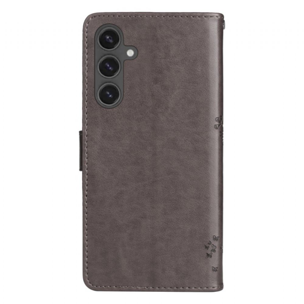 Kožený Kryt Samsung Galaxy S24 Fe Strom A Kočka