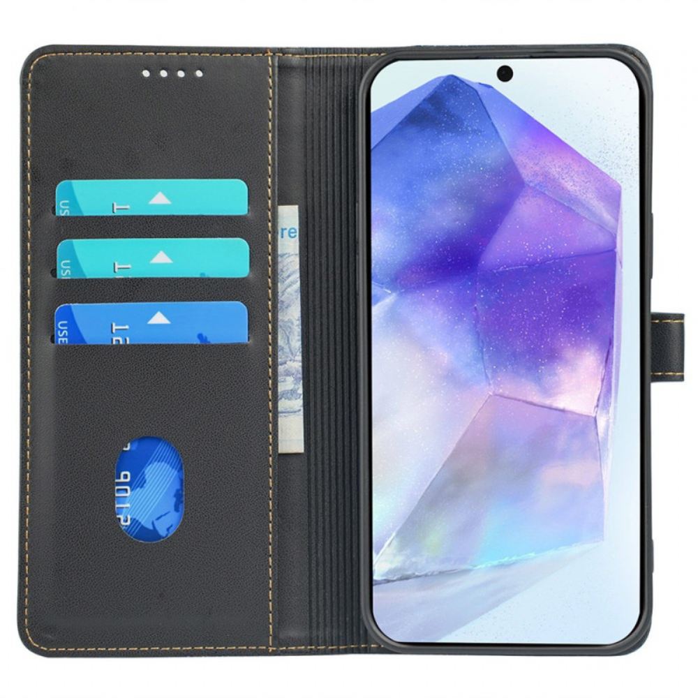 Kožený Kryt Samsung Galaxy S24 Fe Vzor Čtyřlístku