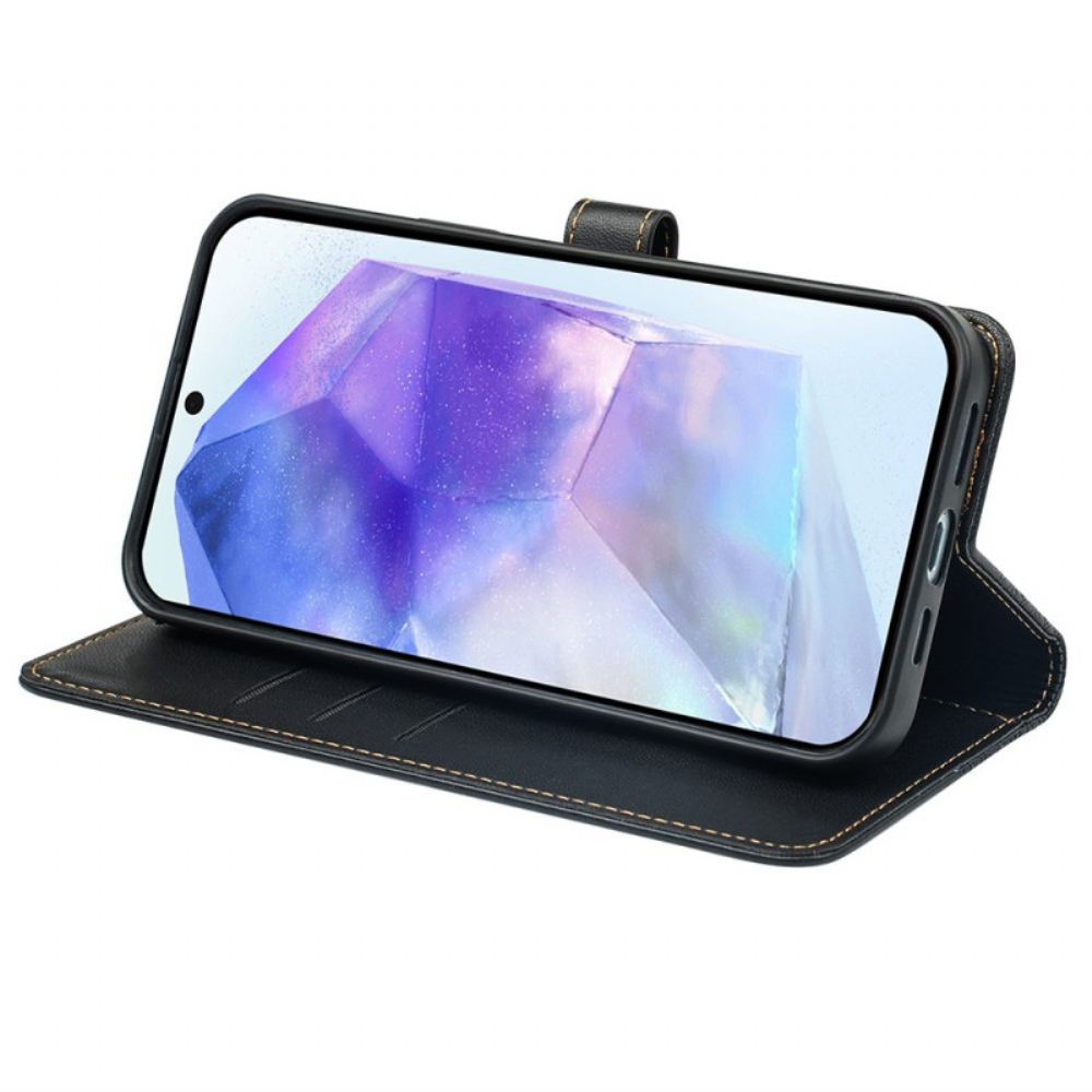 Kožený Kryt Samsung Galaxy S24 Fe Vzor Čtyřlístku